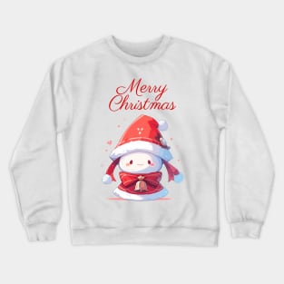 Merry Christmas red bell with ribbon Crewneck Sweatshirt